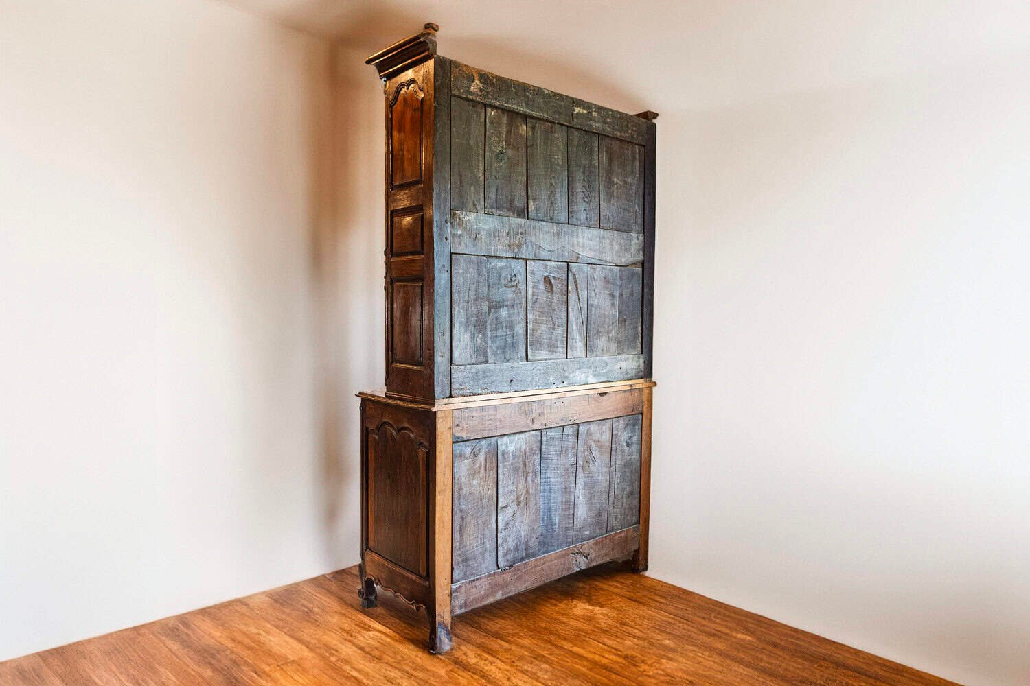 ON HOLD - French Louis XV 18th Century Cherry Buffet à Deux-Corps from the Loire Valley - JAA