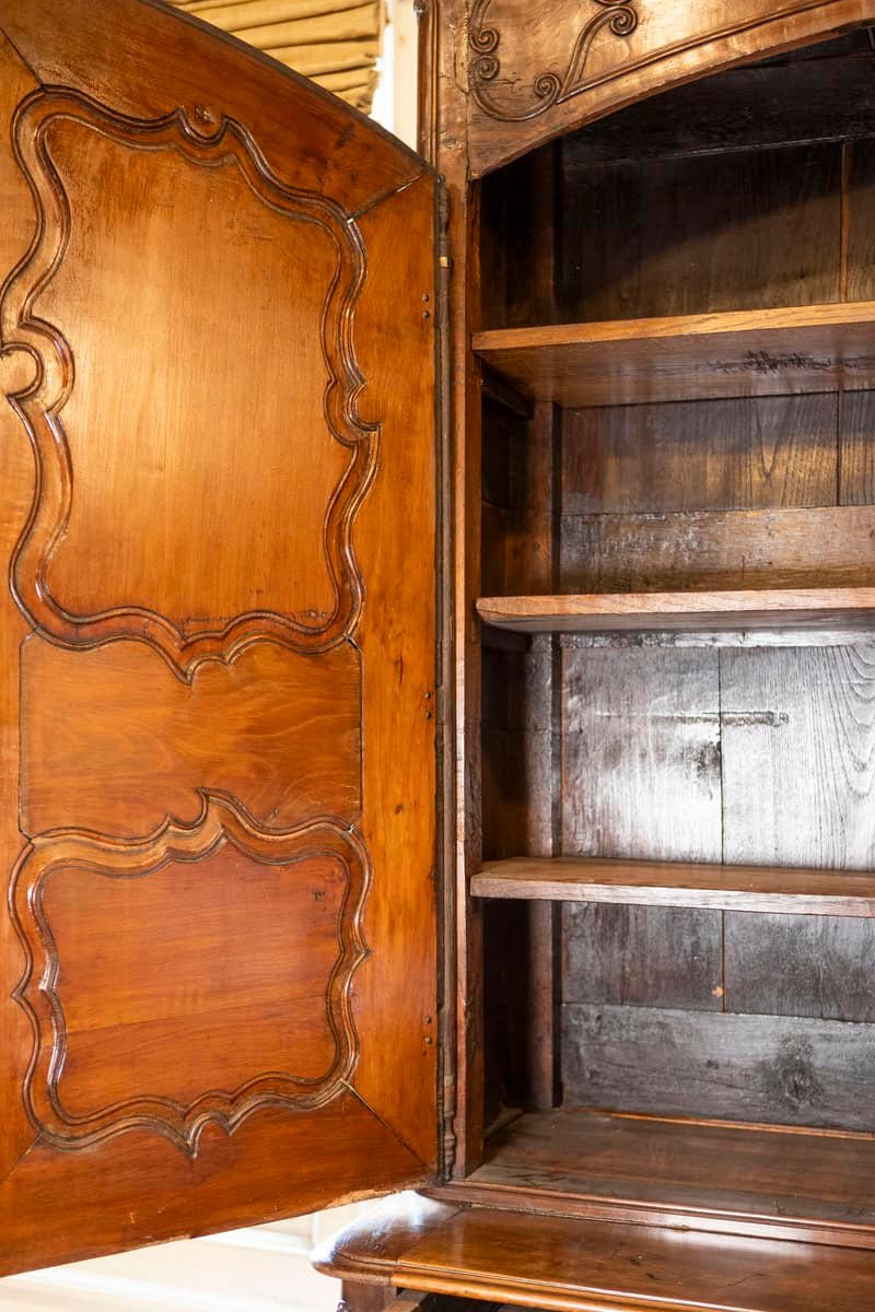 ON HOLD - French Louis XV 18th Century Cherry Buffet à Deux-Corps from the Loire Valley - JAA