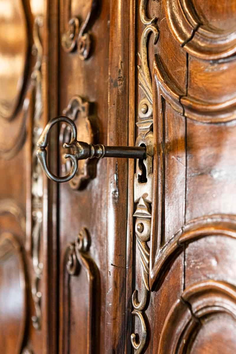 ON HOLD - French Louis XV 18th Century Cherry Buffet à Deux-Corps from the Loire Valley - JAA