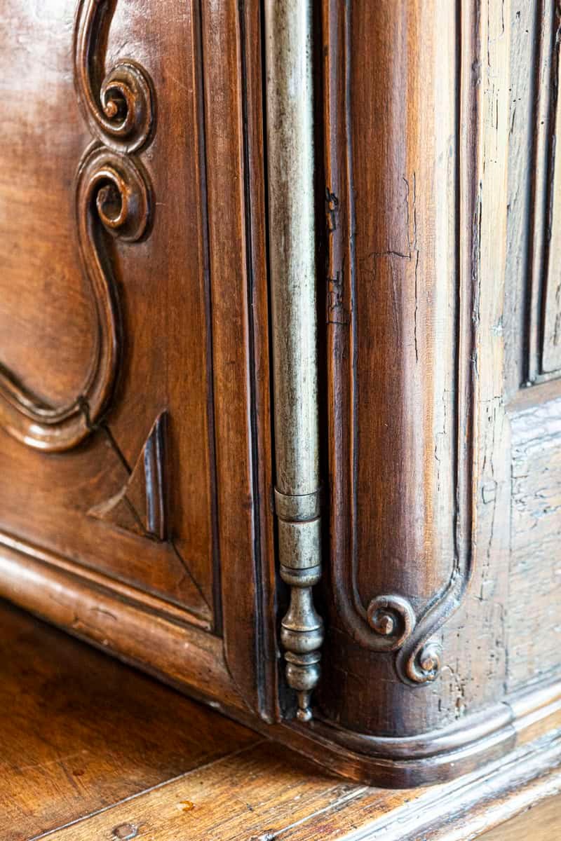 ON HOLD - French Louis XV 18th Century Cherry Buffet à Deux-Corps from the Loire Valley - JAA