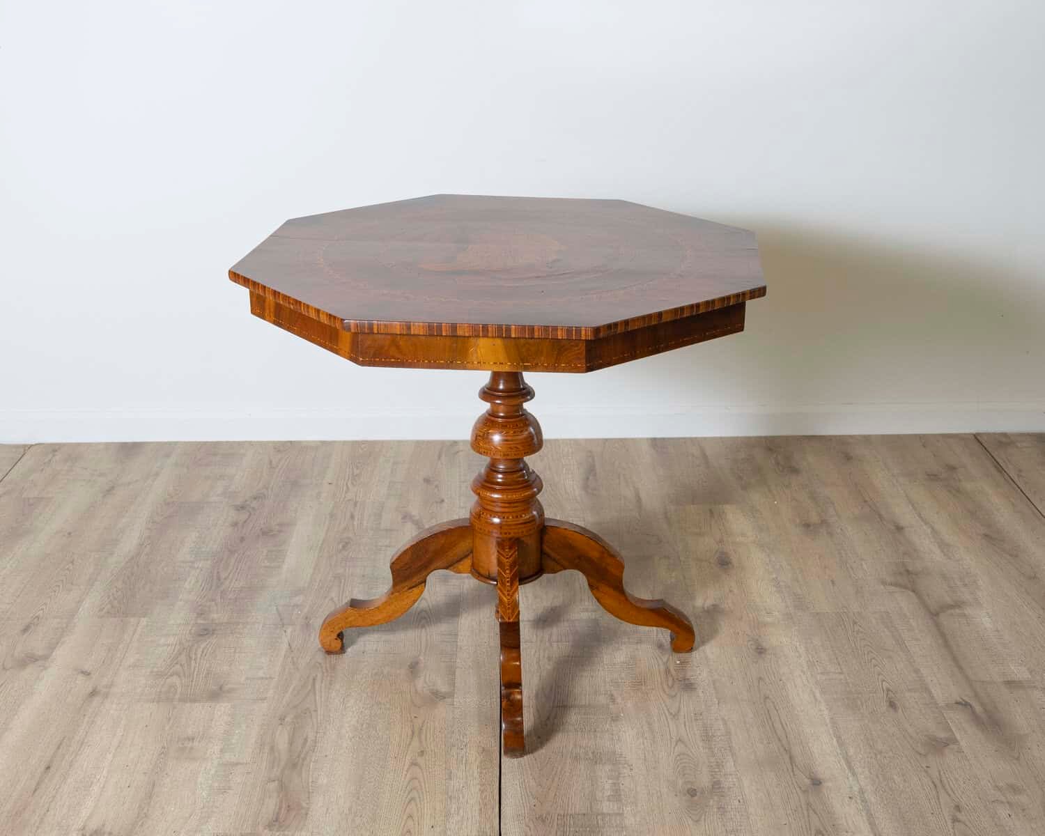 Sorrento Octagonal Inlaid Table, Italy, 19th Century - JAA