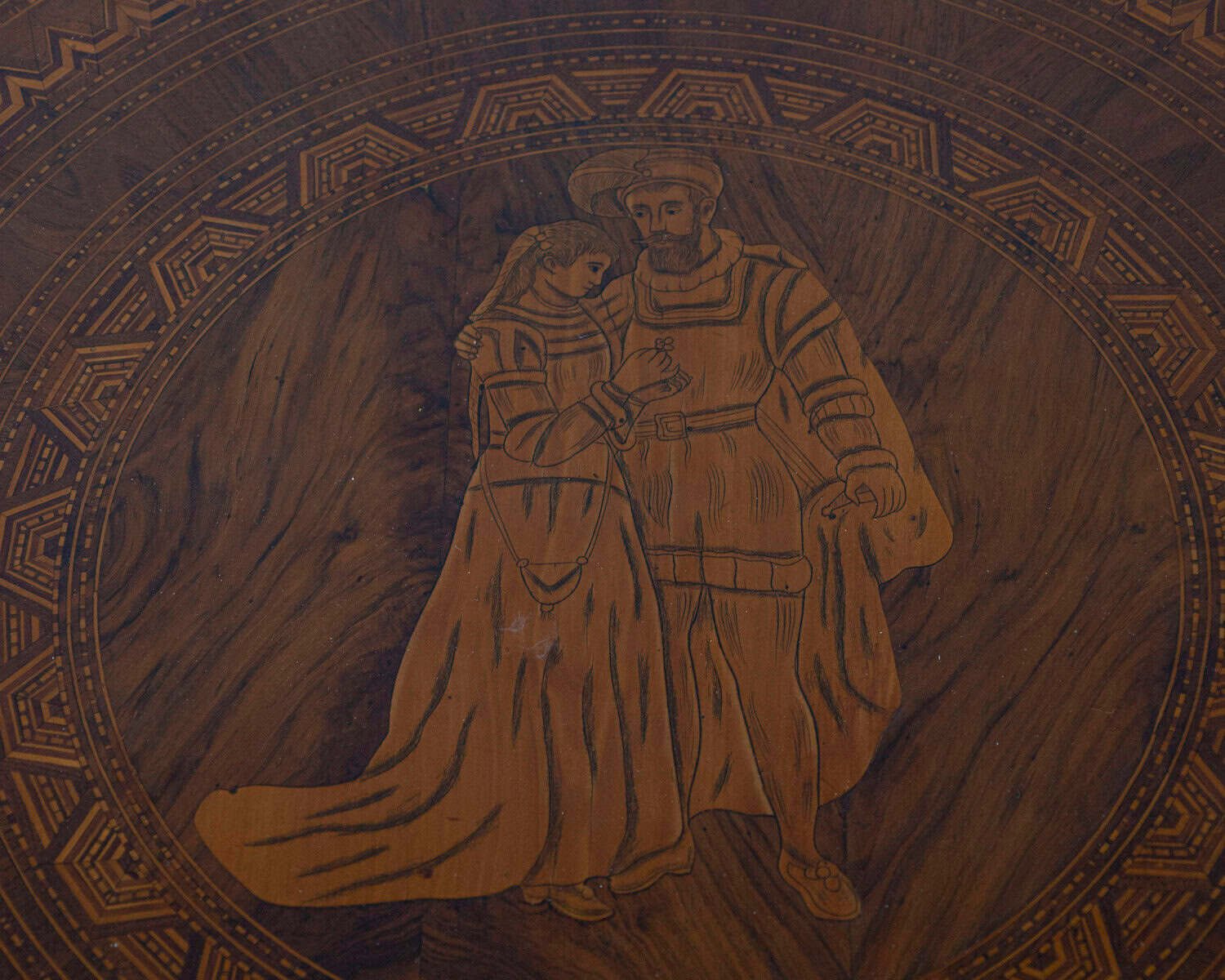 Sorrento Octagonal Inlaid Table, Italy, 19th Century - JAA