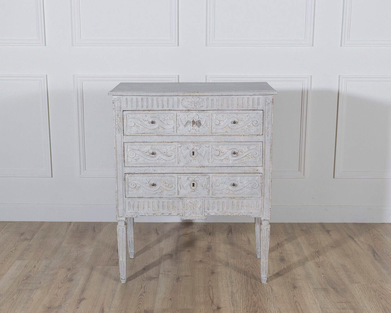French Early 20th Century Chest of Drawers with Brass Fittings - JAA