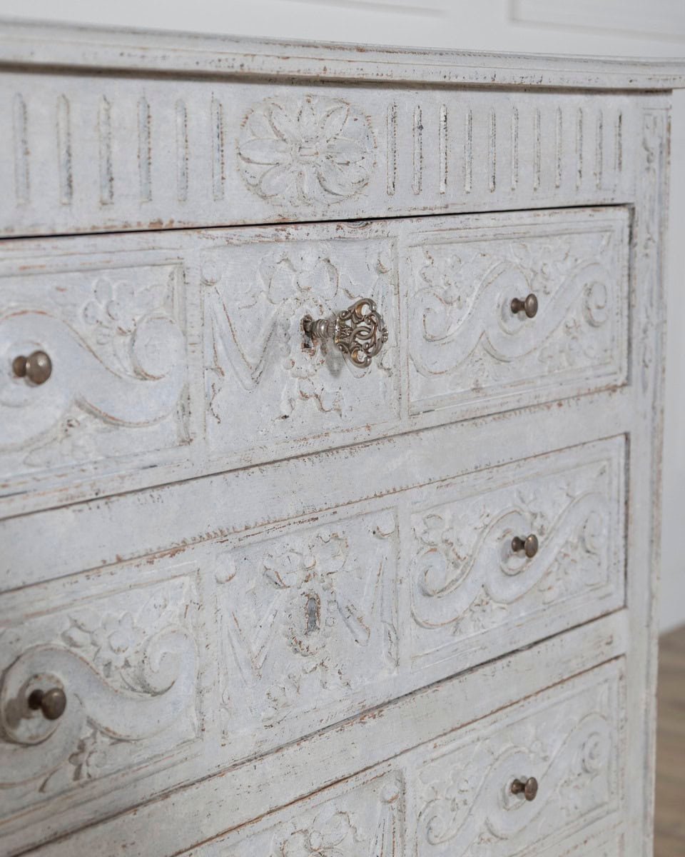 French Early 20th Century Chest of Drawers with Brass Fittings - JAA