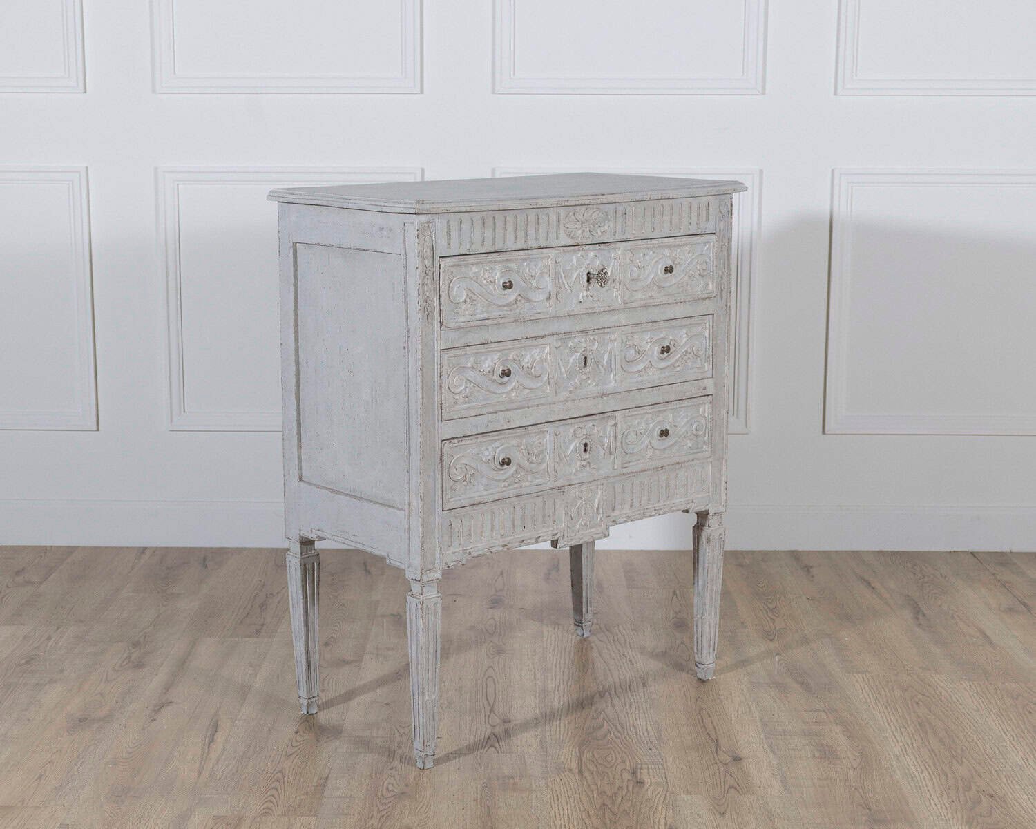 French Early 20th Century Chest of Drawers with Brass Fittings - JAA