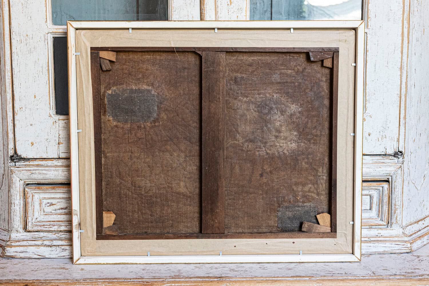 Belgian Julien t' Felt 1890s Gilt Framed Oil Painting Depicting a Farmyard Scene - JAA