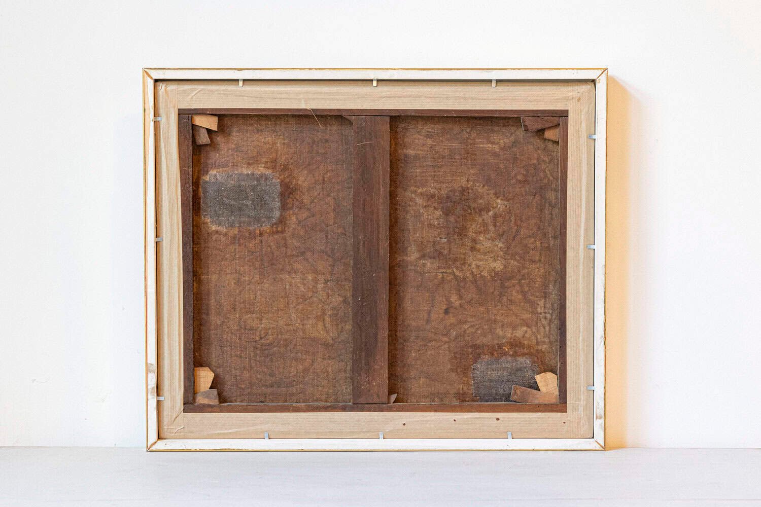 Belgian Julien t' Felt 1890s Gilt Framed Oil Painting Depicting a Farmyard Scene - JAA