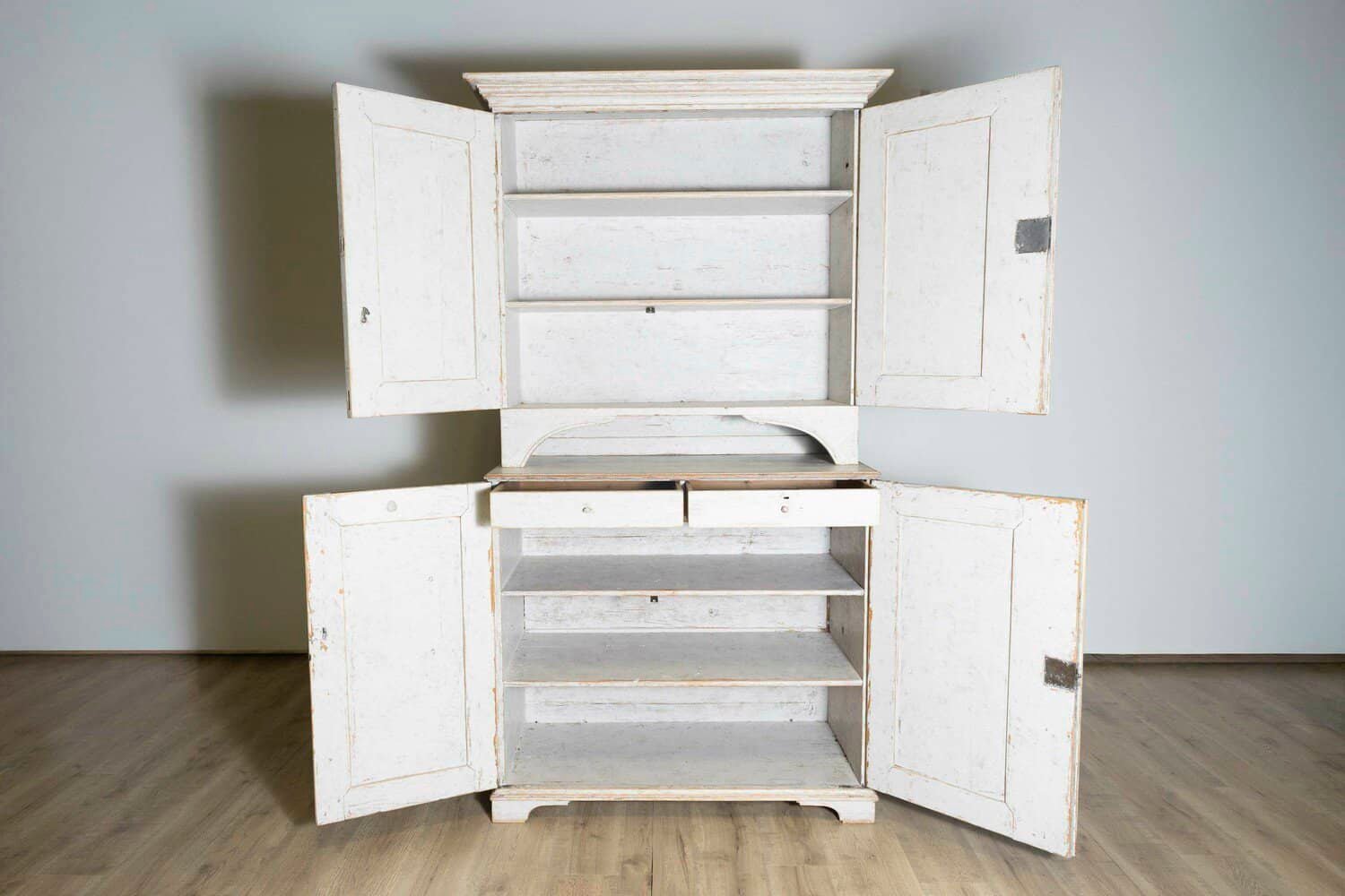 18th Century Swedish Gustavian Two-part Cabinet Circa 1790 - JAA