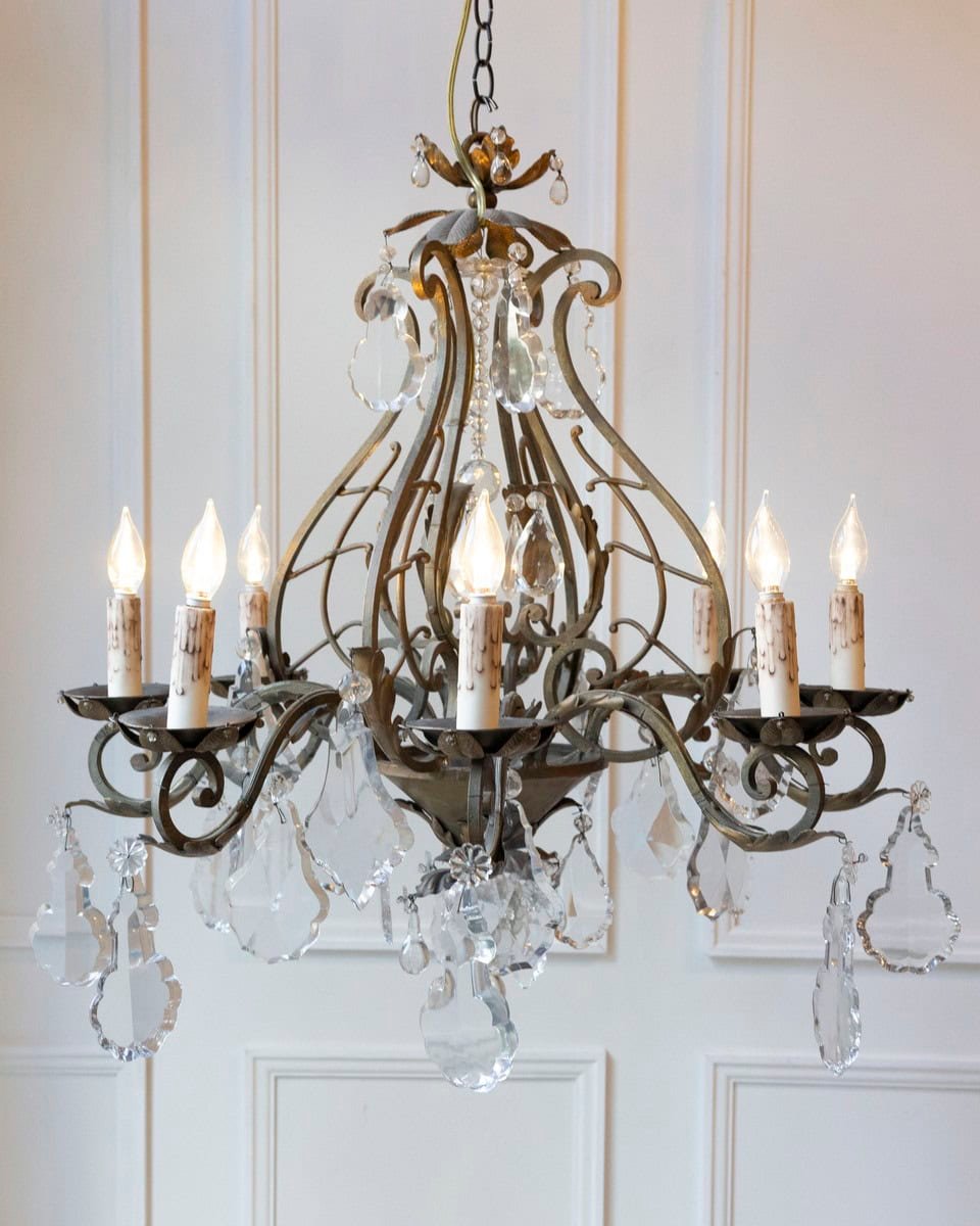 French Late 19th Century Chandelier, Circa 1895 - JAA