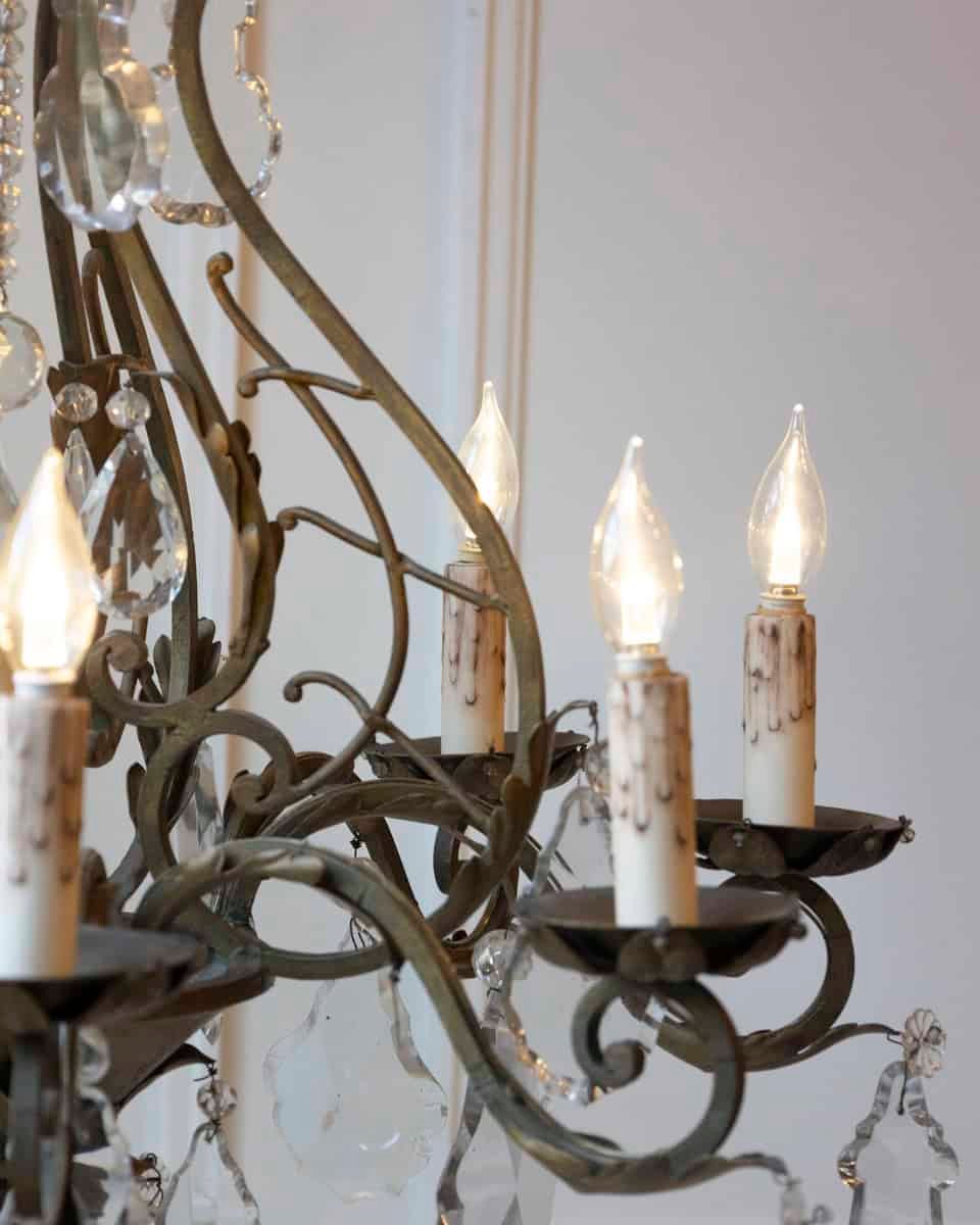 French Late 19th Century Chandelier, Circa 1895 - JAA