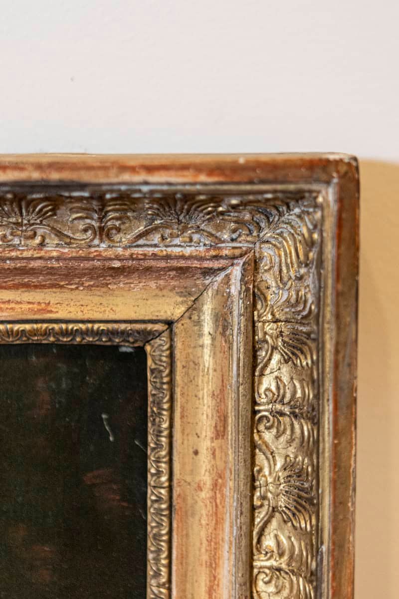 French 1890s Oil on Canvas Painting Featuring Playing Kittens in Giltwood Frame - JAA