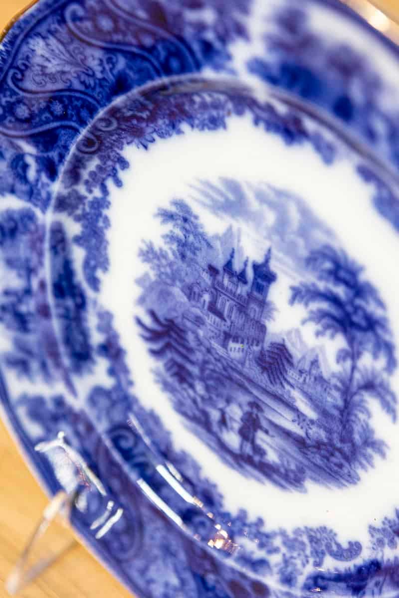 Two English Late 19th–Early 20th Century Burgess & Leigh Middleport Plates with Flow Blue Nonpareil Patterns - JAA