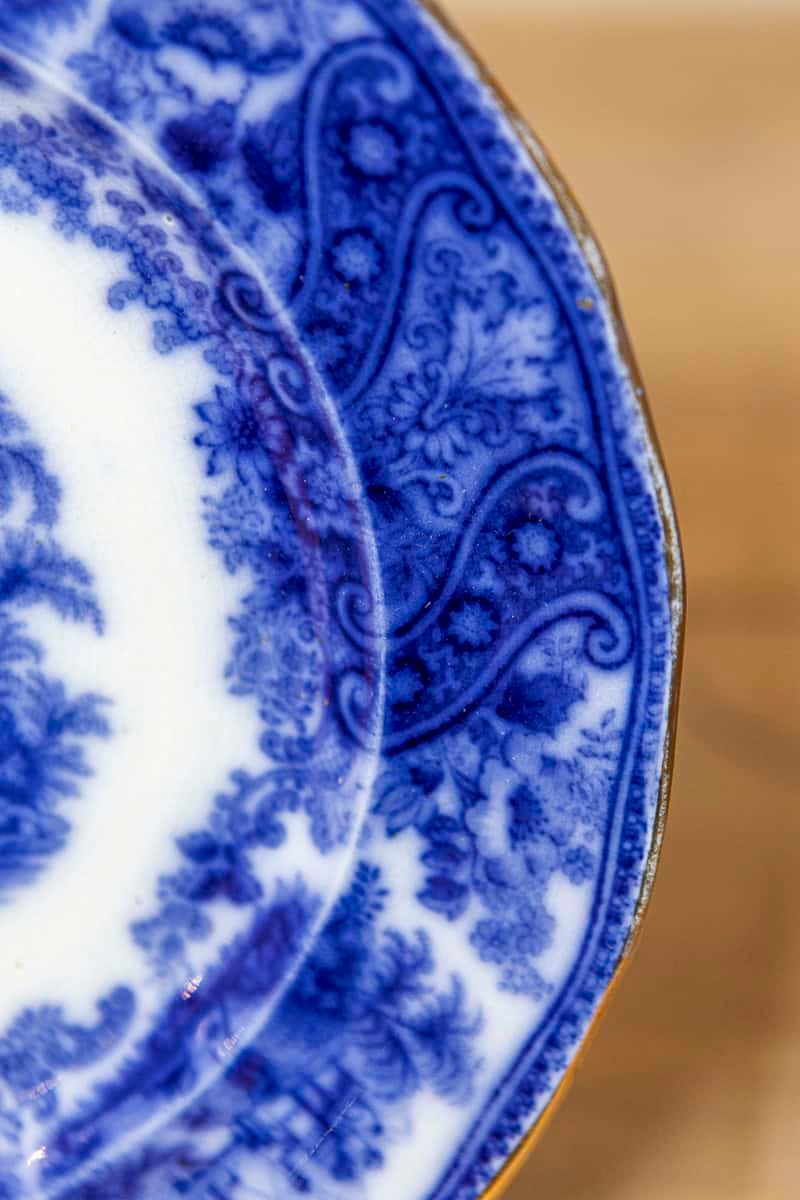 Two English Late 19th–Early 20th Century Burgess & Leigh Middleport Plates with Flow Blue Nonpareil Patterns - JAA