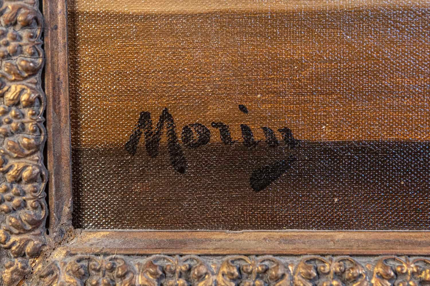 French Framed Oil on Canvas Still-Life Painting Signed Morin, Depicting Fruits - JAA