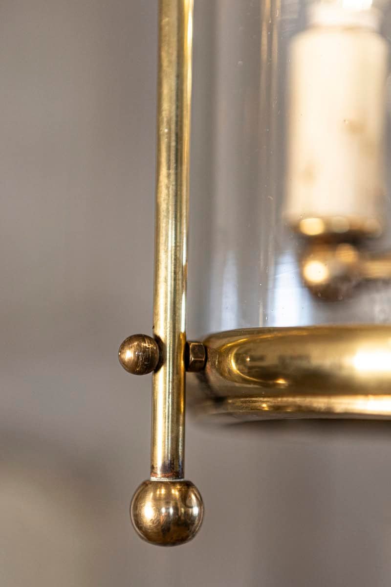 On Trial - Charming 20th Century French Brass Lantern with Glass Enclosure - JAA