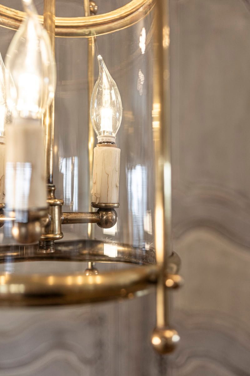 On Trial - Charming 20th Century French Brass Lantern with Glass Enclosure - JAA