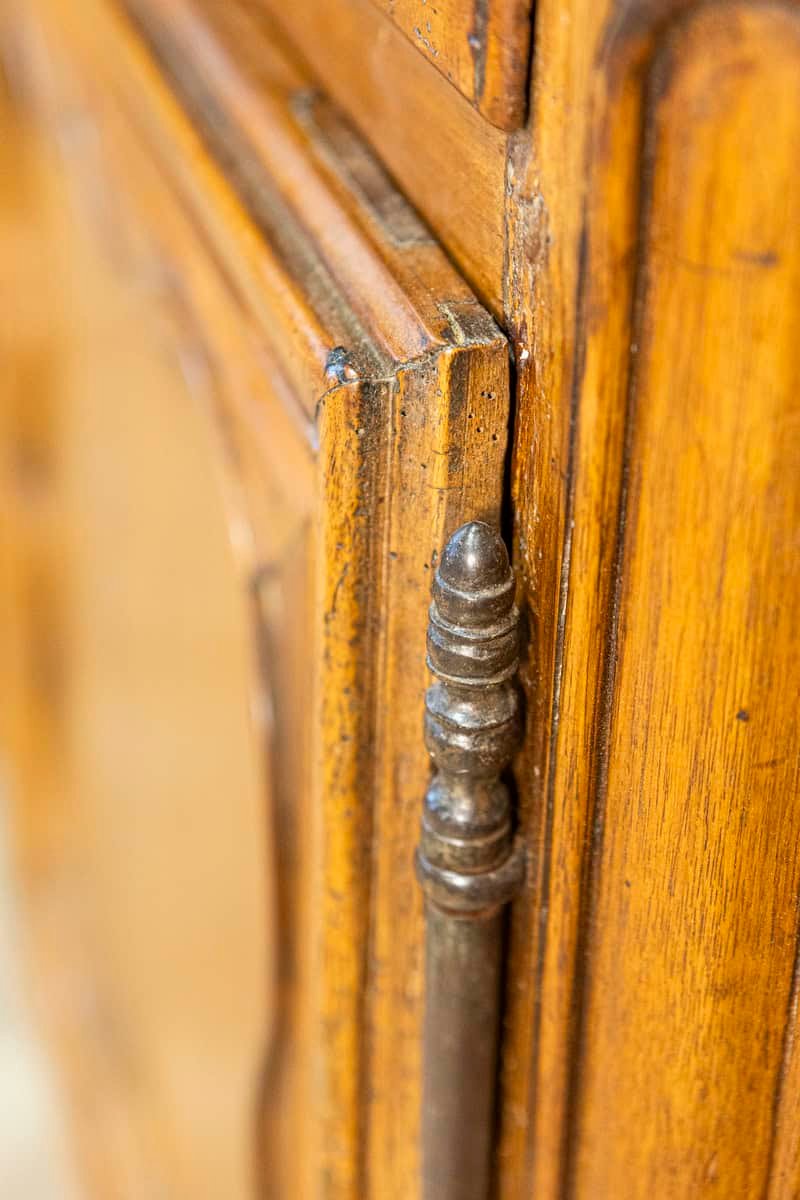French Louis XV Period 1770s Walnut Buffet with Drawers, Carved Doors and Skirt - JAA