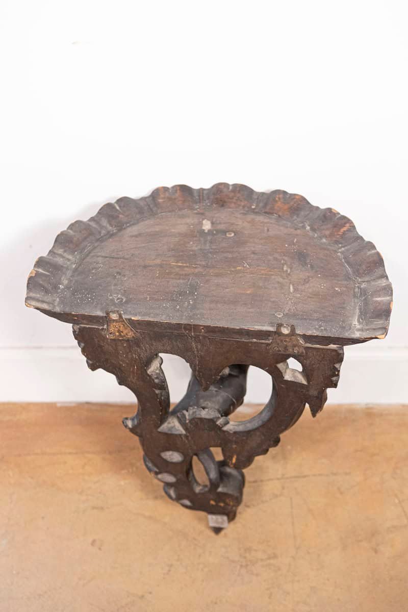 Italian Baroque Style Late 19th Century Fruitwood Wall Bracket with Carved Putto - JAA