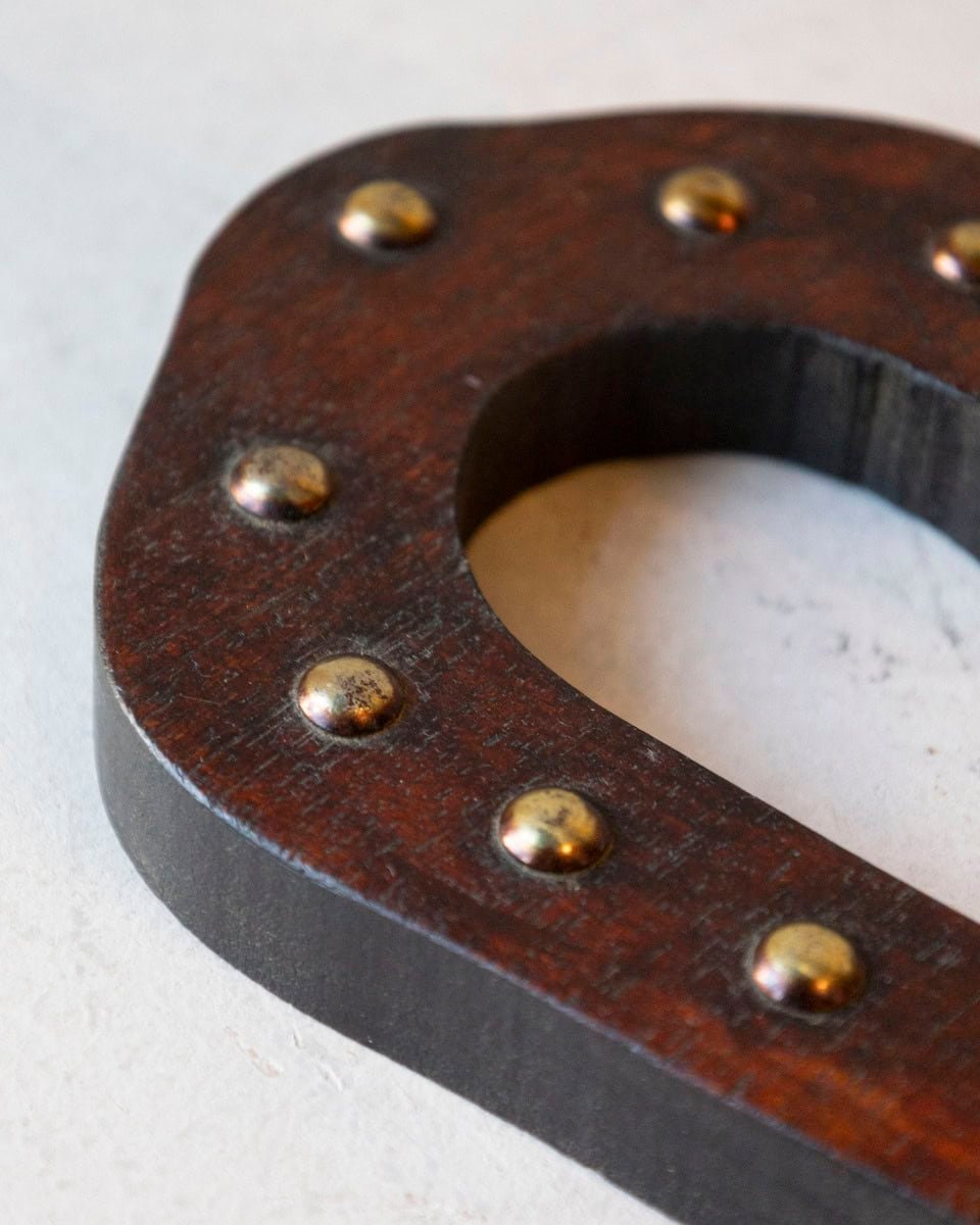 French 20th Century Decorative Moleskin Horse Sculpture with Blue Saddle in Rearing Pose - JAA