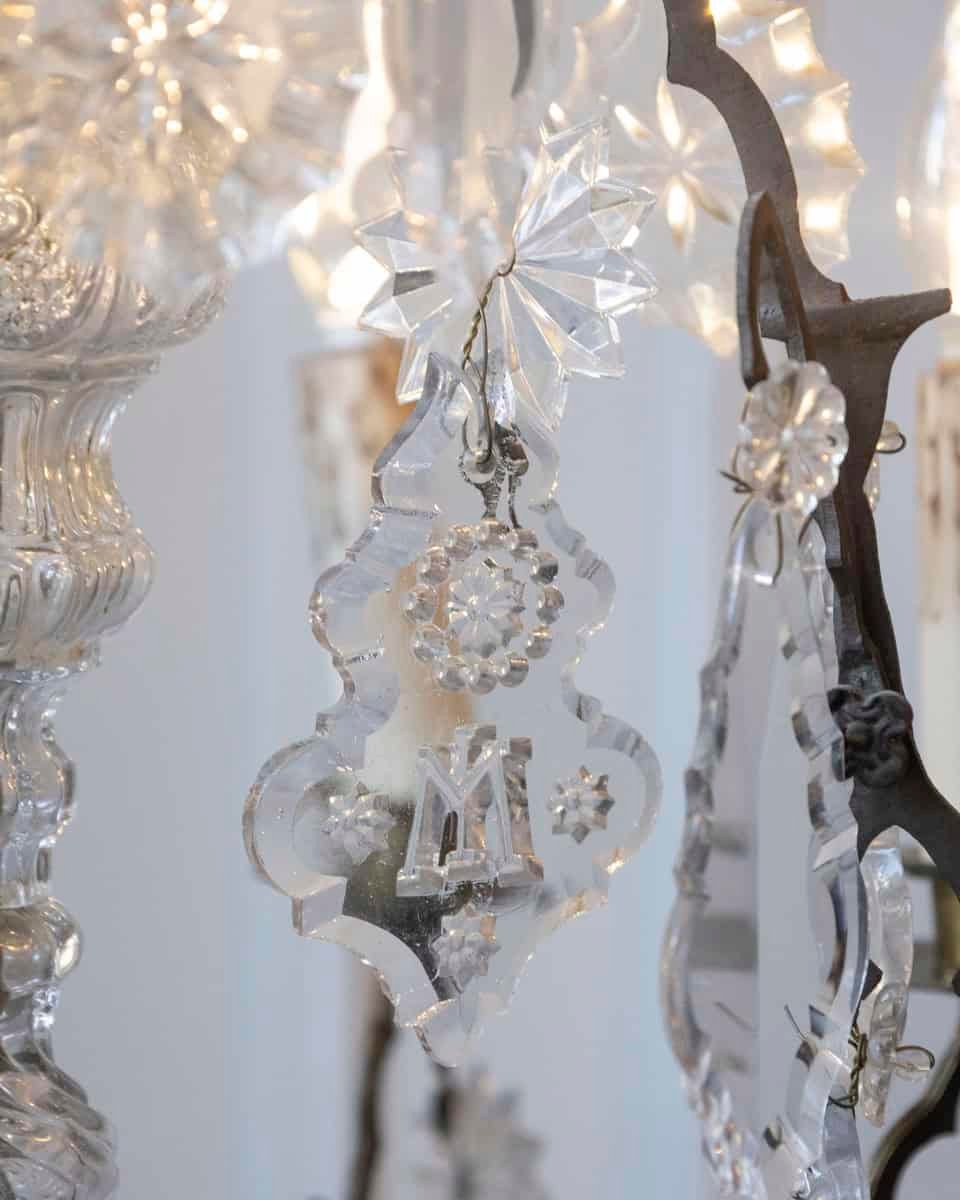 French Baroque Revival Six-Light Crystal Chandelier from a Church, circa 1860 - JAA