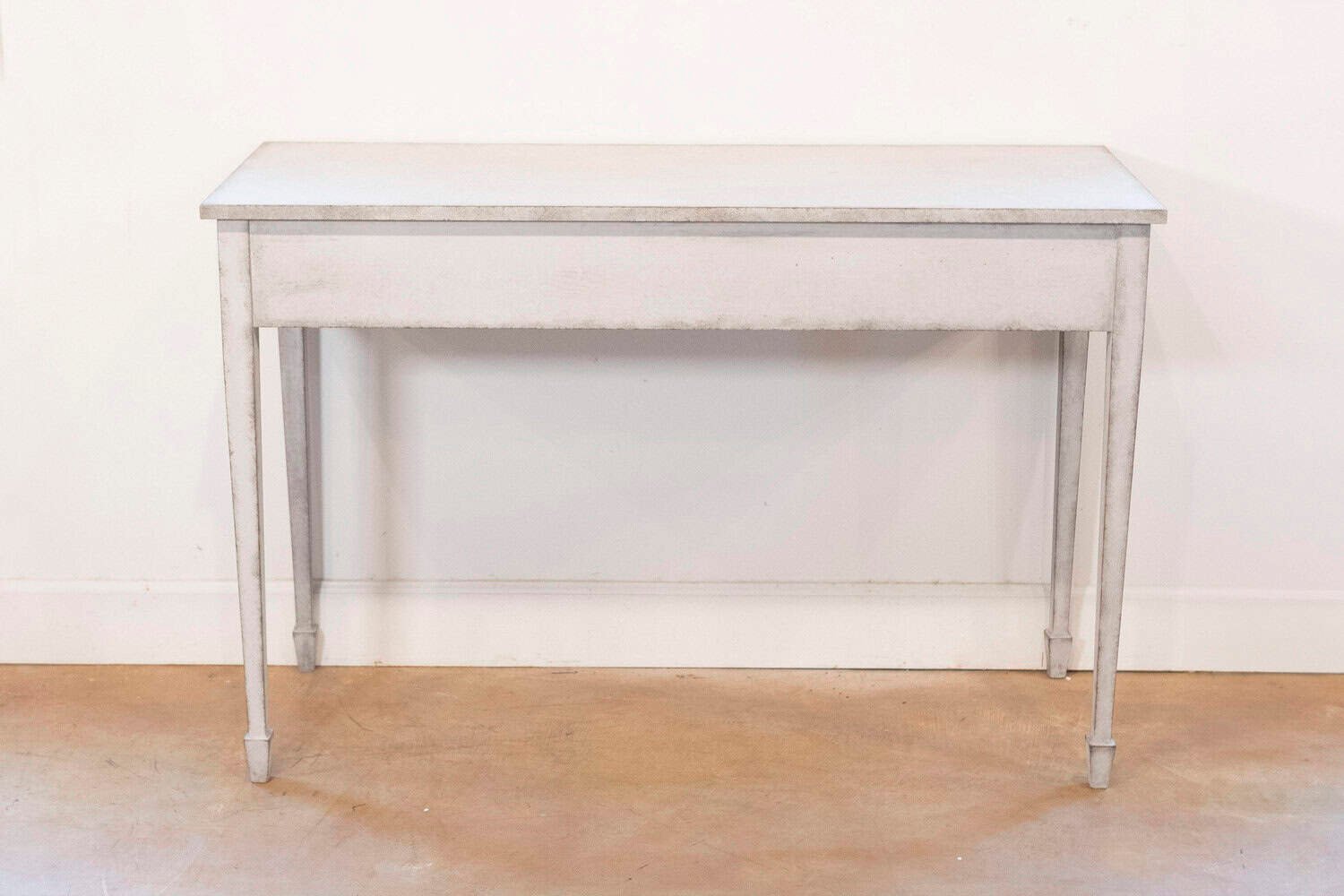 Swedish 1890s Painted Wood Console Table with Three Drawers and Tapered Legs - JAA
