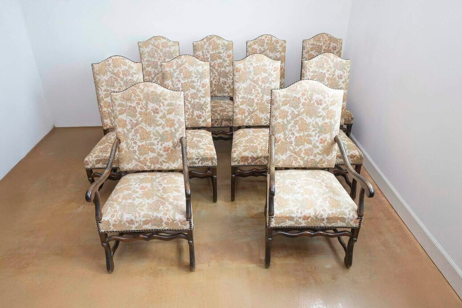 French 19th Century Set of Eight Side Chairs and Two Arm Chairs - JAA
