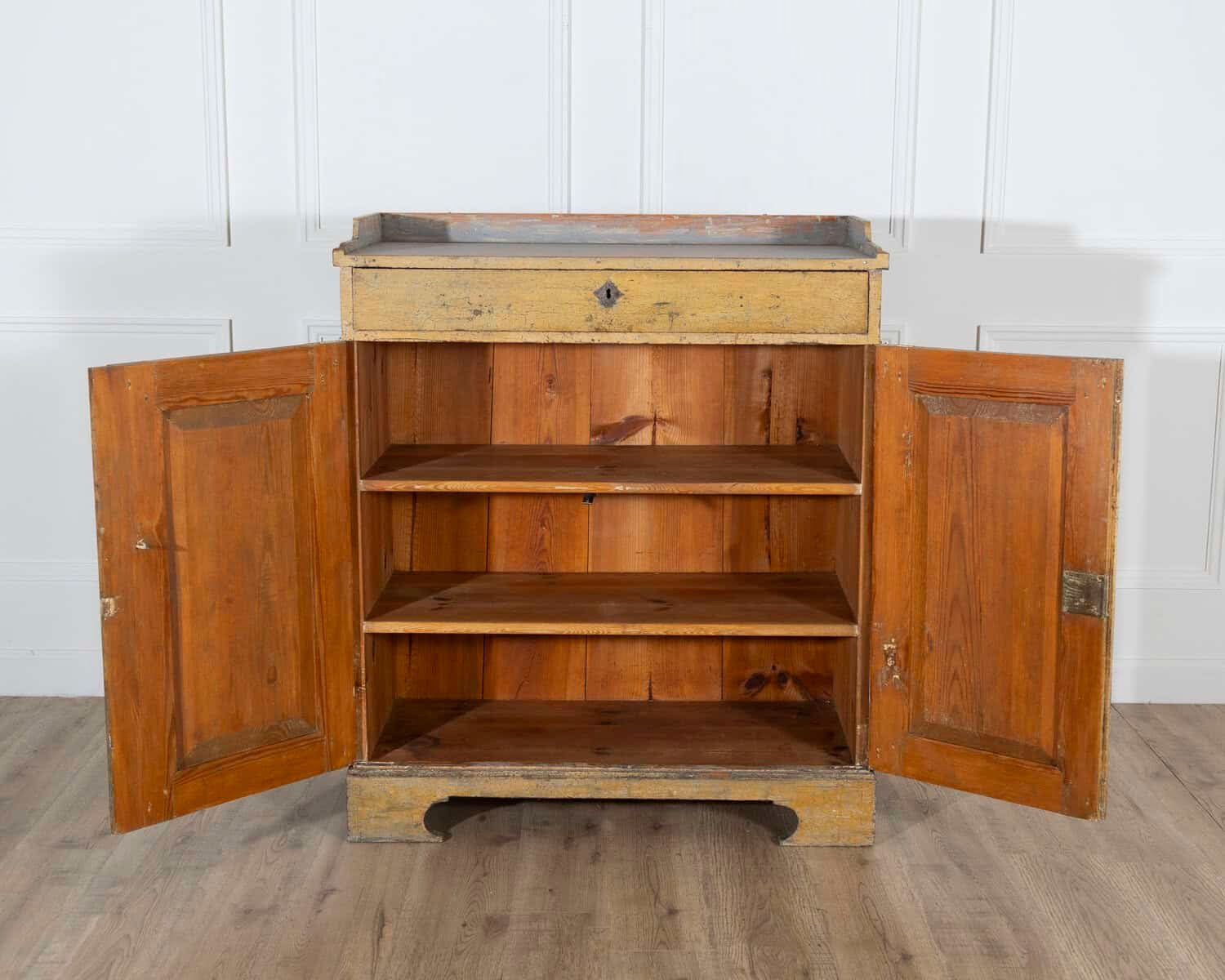 Swedish Gustavian Period Buffet in Original Yellow Paint, Late 18th Century - JAA