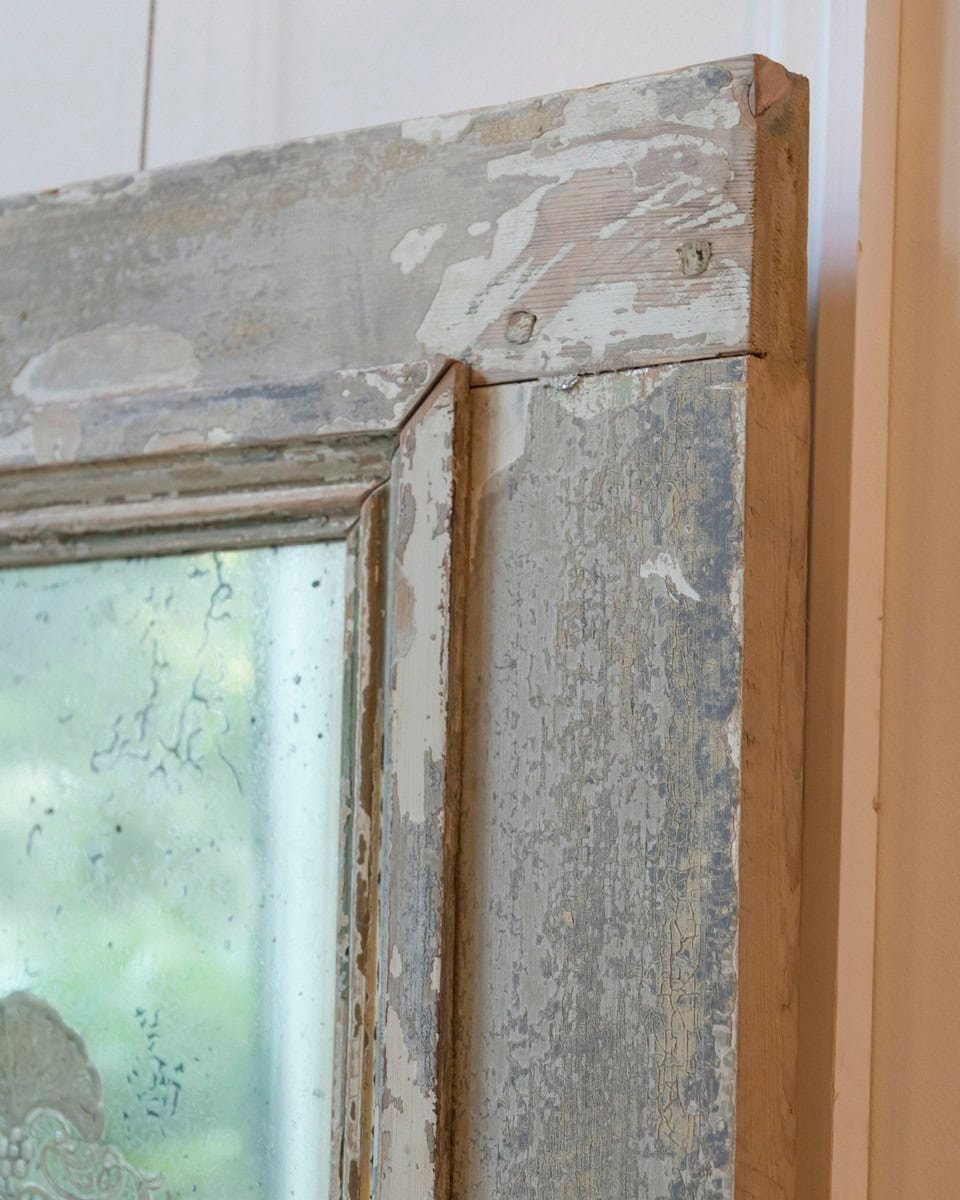 Pair of 19th Century Italian Engraved Mirrors with Original Paint - JAA