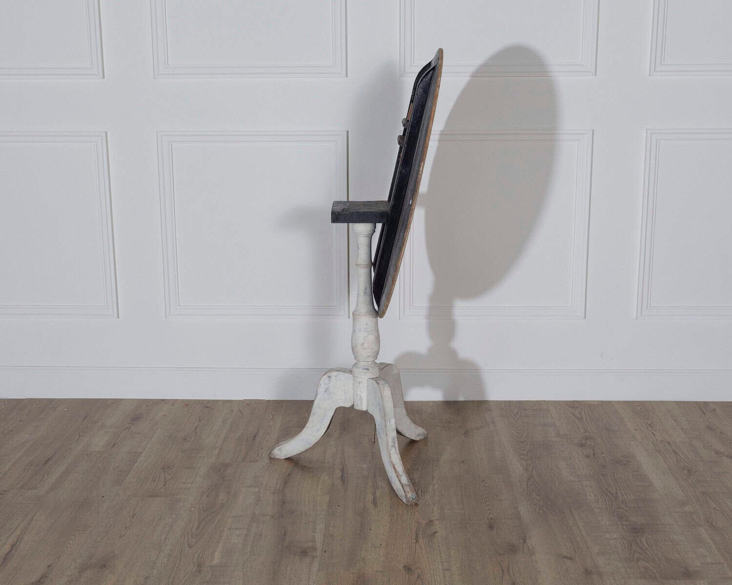 Swedish Antique Tilt-Top Table in Original White Paint, Circa 1880 - JAA