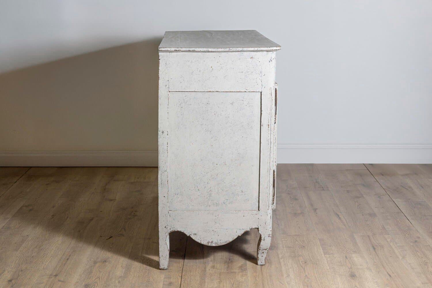 French 19th Century Painted Buffet with Drawers, Doors and Distressed Finish - JAA