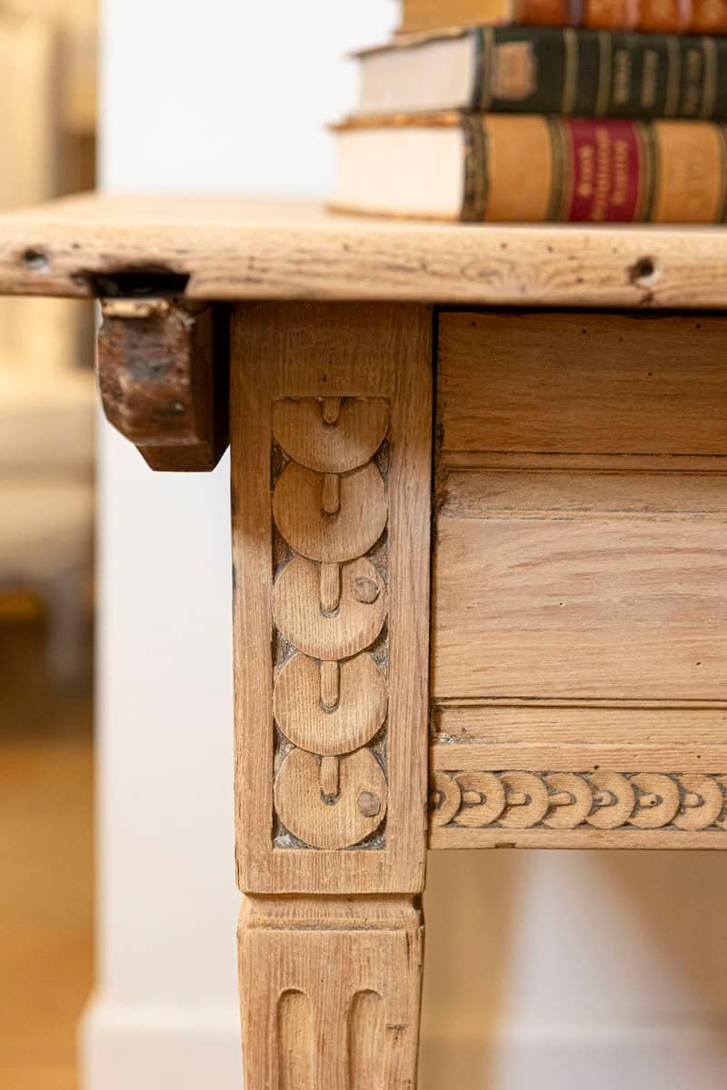 French, 1850s Napoléon III Period Center Table with Carved Motifs and Drawer - JAA