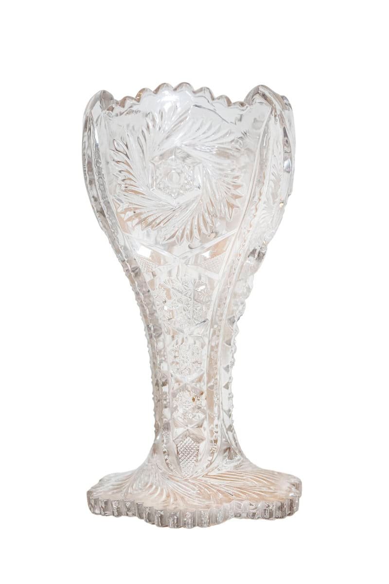 American Late 19th–Early 20th Century Brilliant Cut Glass Trumpet Vase - JAA
