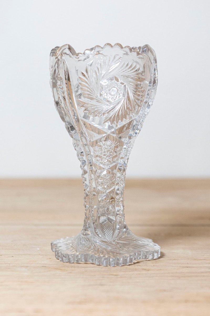 American Late 19th–Early 20th Century Brilliant Cut Glass Trumpet Vase - JAA