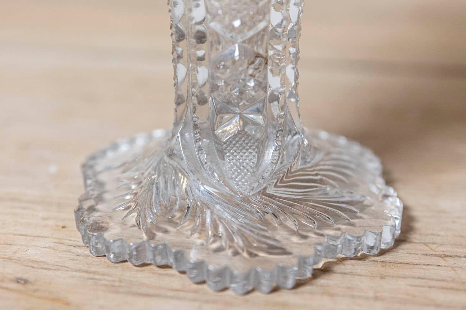 American Late 19th–Early 20th Century Brilliant Cut Glass Trumpet Vase - JAA