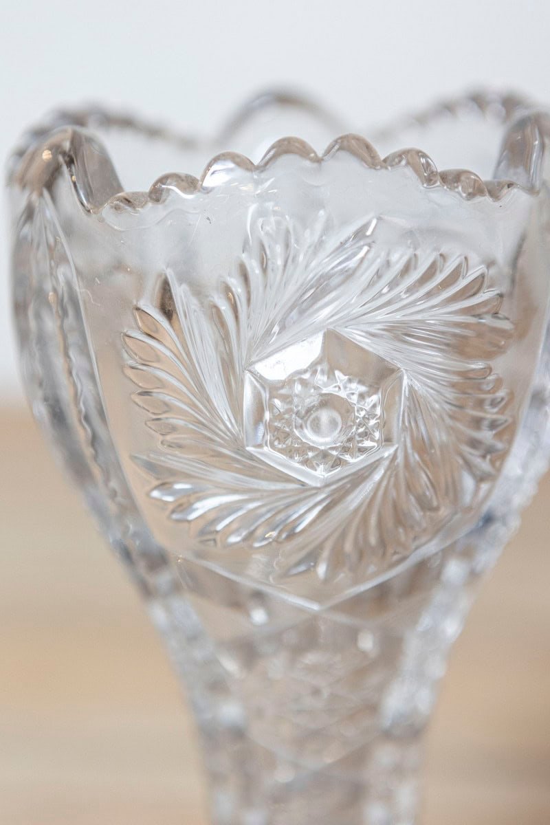 American Late 19th–Early 20th Century Brilliant Cut Glass Trumpet Vase - JAA