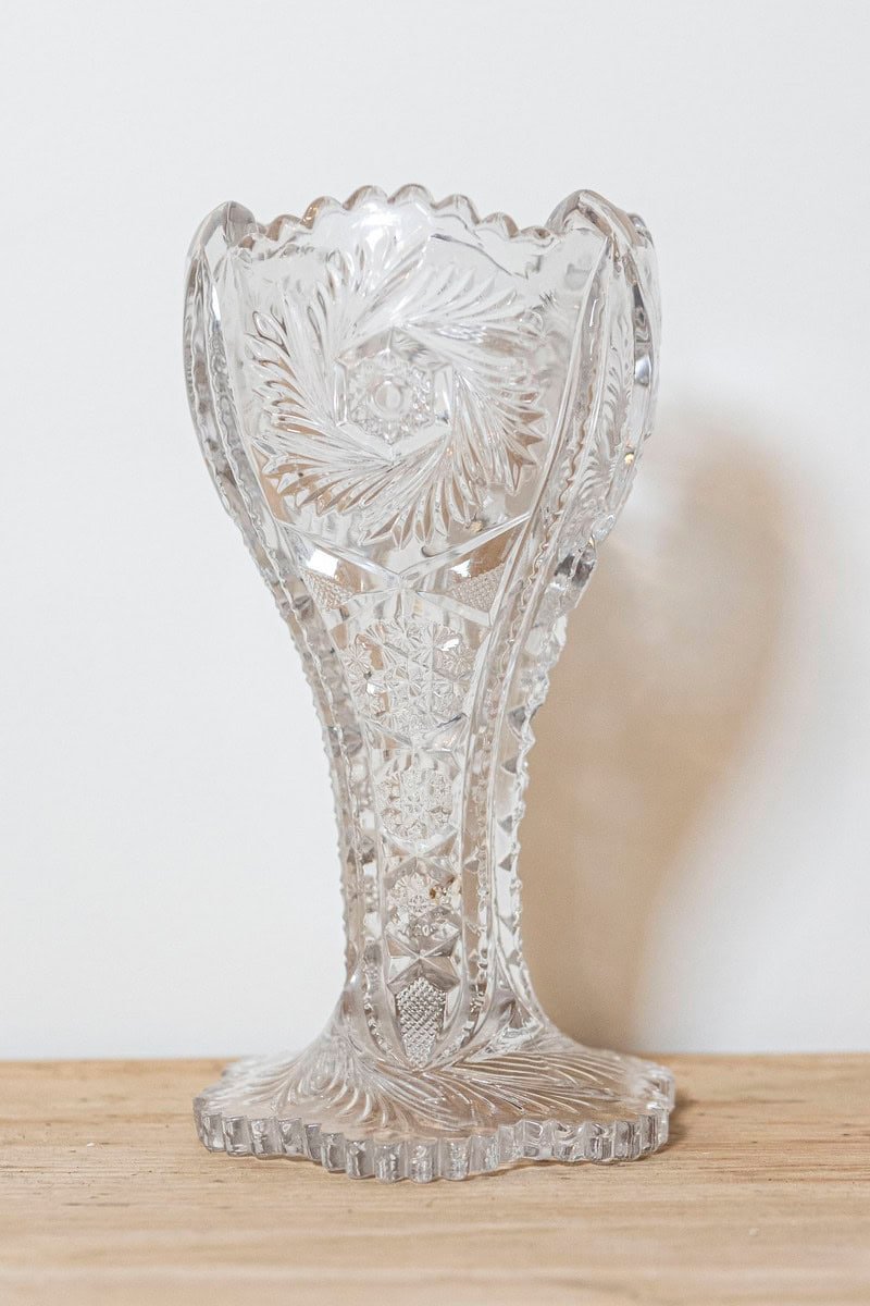 American Late 19th–Early 20th Century Brilliant Cut Glass Trumpet Vase - JAA