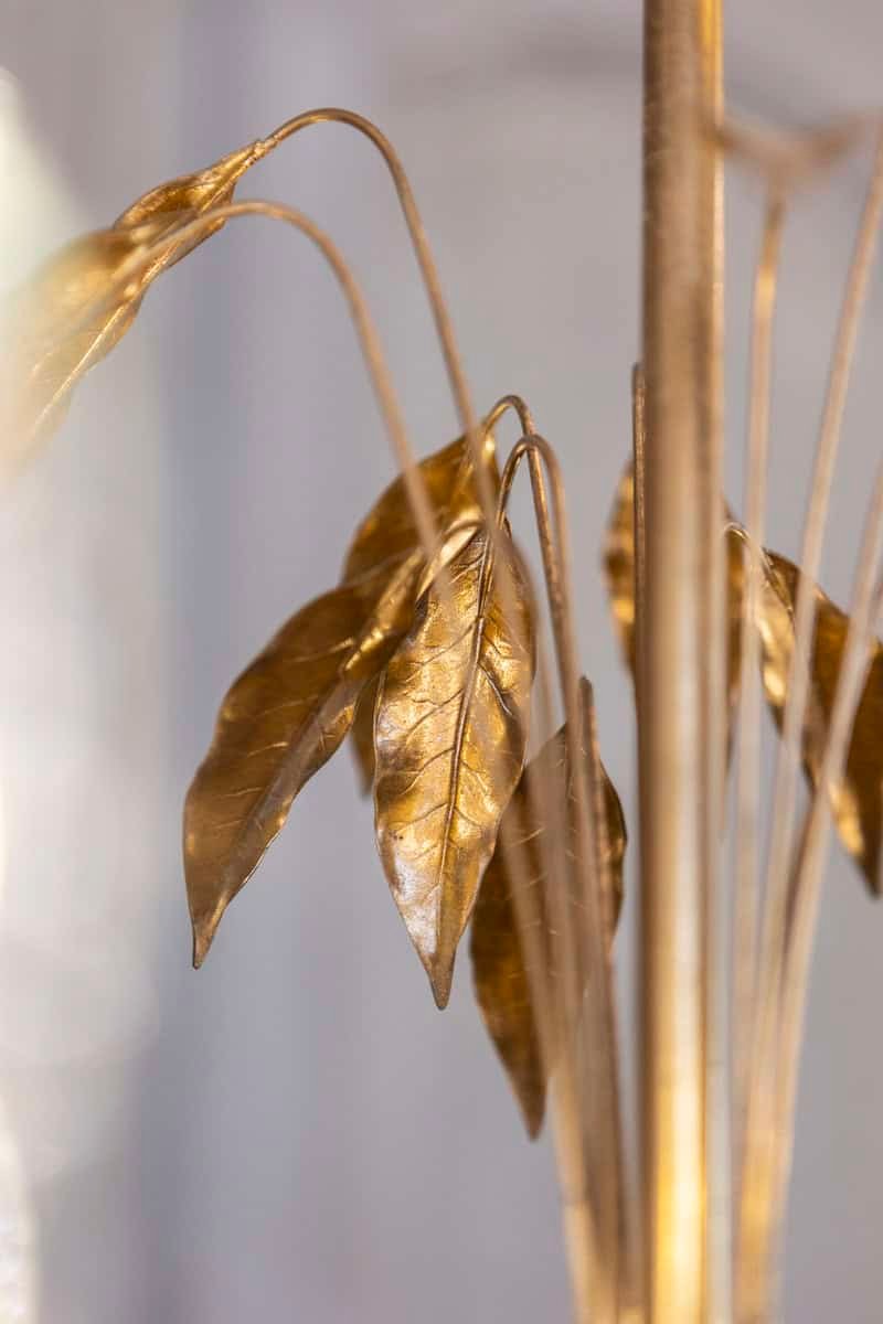 French Gilt Metal Maison Charles Inspired Six-Light Chandelier with Swoop Arms - JAA