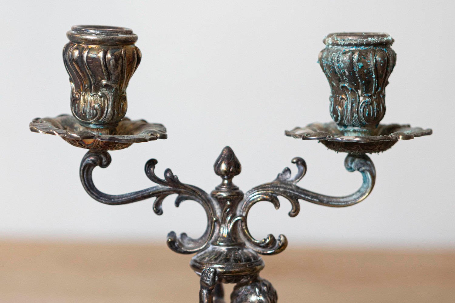 Pair of German Late 19th Century Jugendstil Silver Plated WMF Cherub Candelabras - JAA