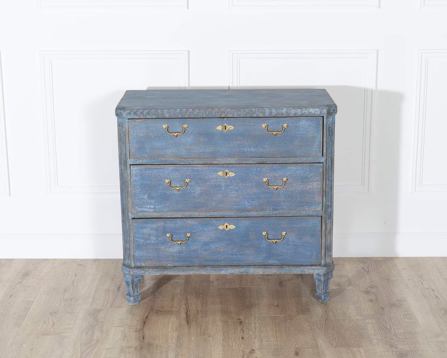 Pair of Swedish Blue Painted Chests of Drawers, circa 1870 - JAA