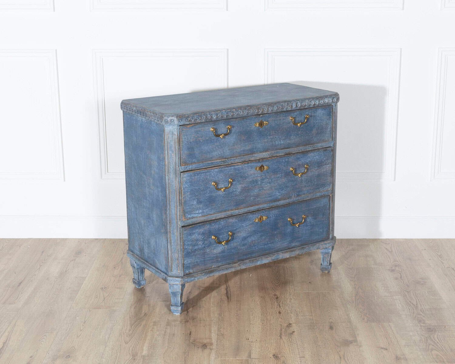 Pair of Swedish Blue Painted Chests of Drawers, circa 1870 - JAA