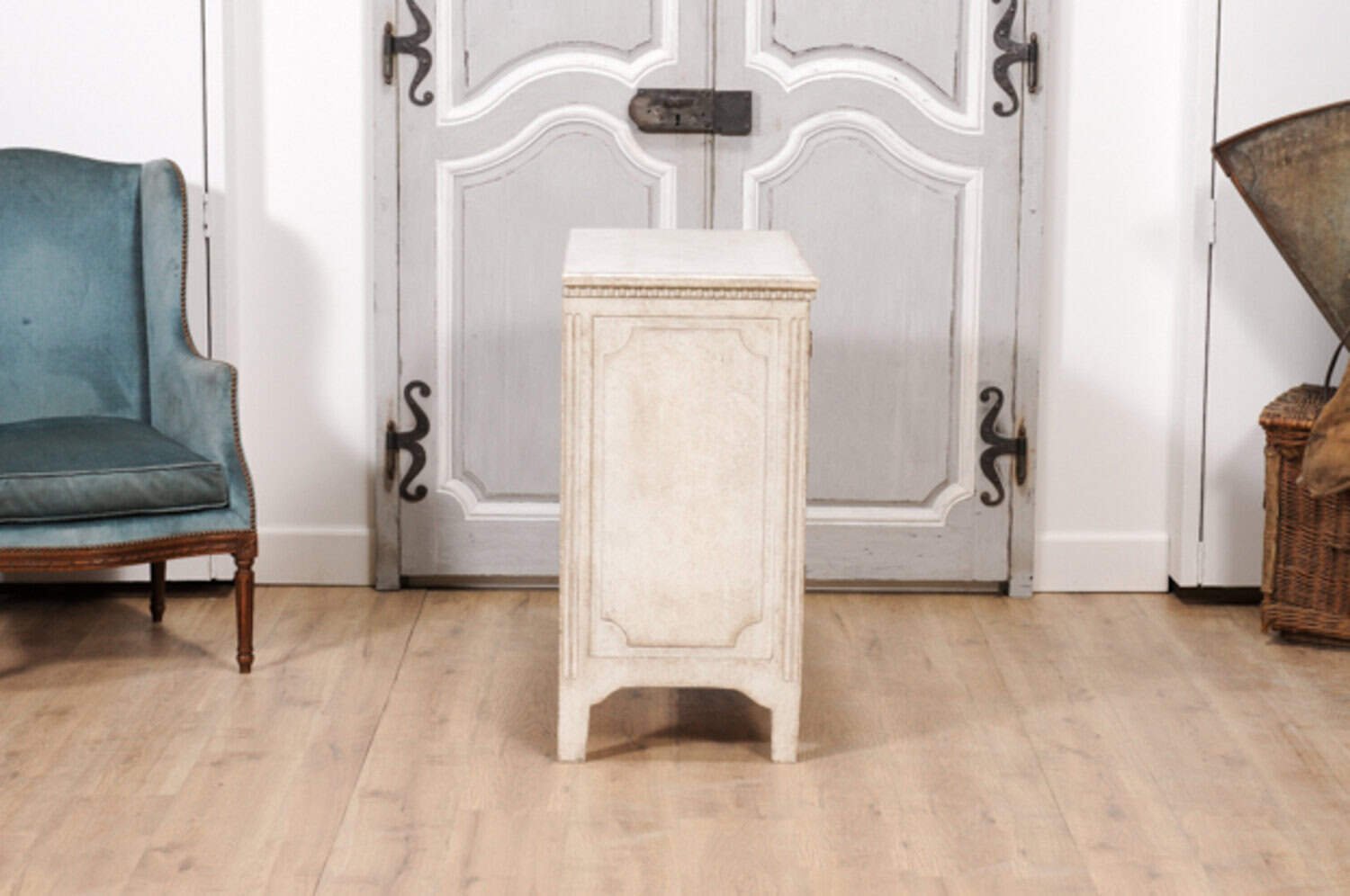 19th Century Scandinavian Three-Drawer Chest with Carved Motifs - JAA