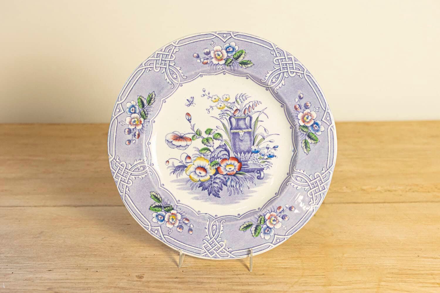 Set of Five 19th Century English Rare Floral Pattern Ironstone Dishes - JAA