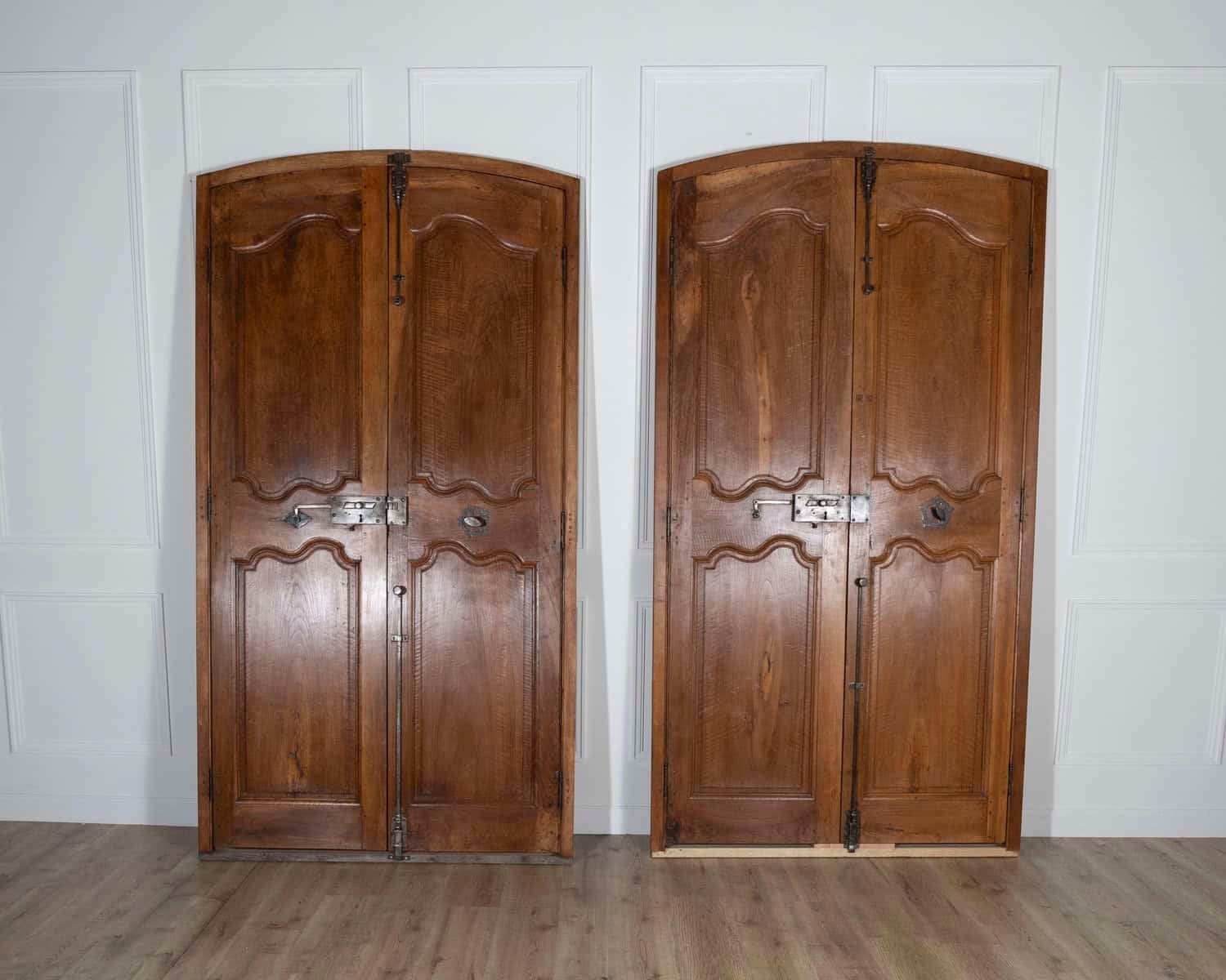 French 18th Century Two Pairs of Walnut Communication Doors - JAA