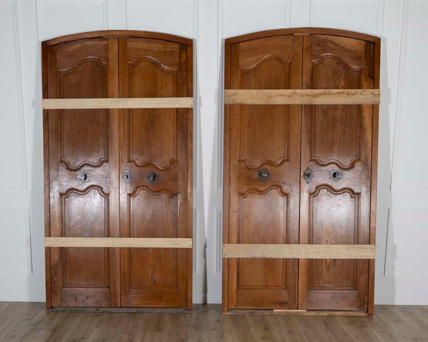 French 18th Century Two Pairs of Walnut Communication Doors - JAA