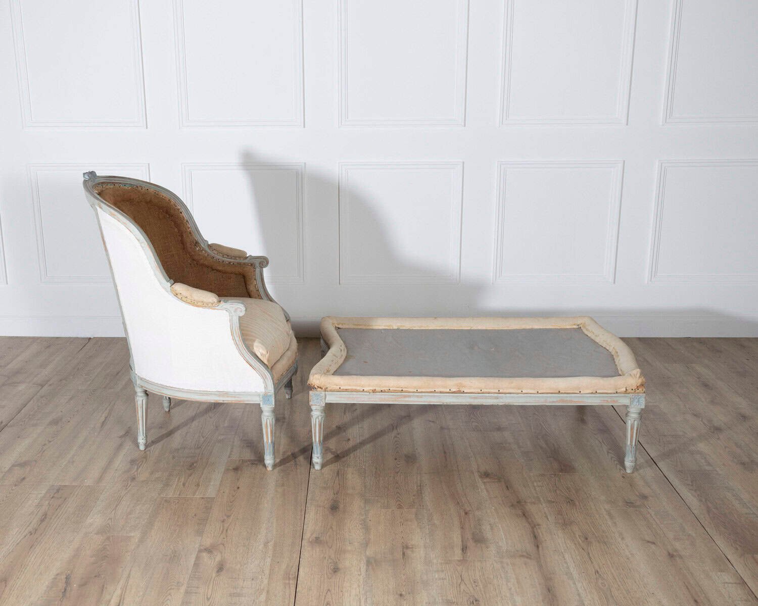 19th Century French Louis XVI Style Painted Lie de Repos - JAA