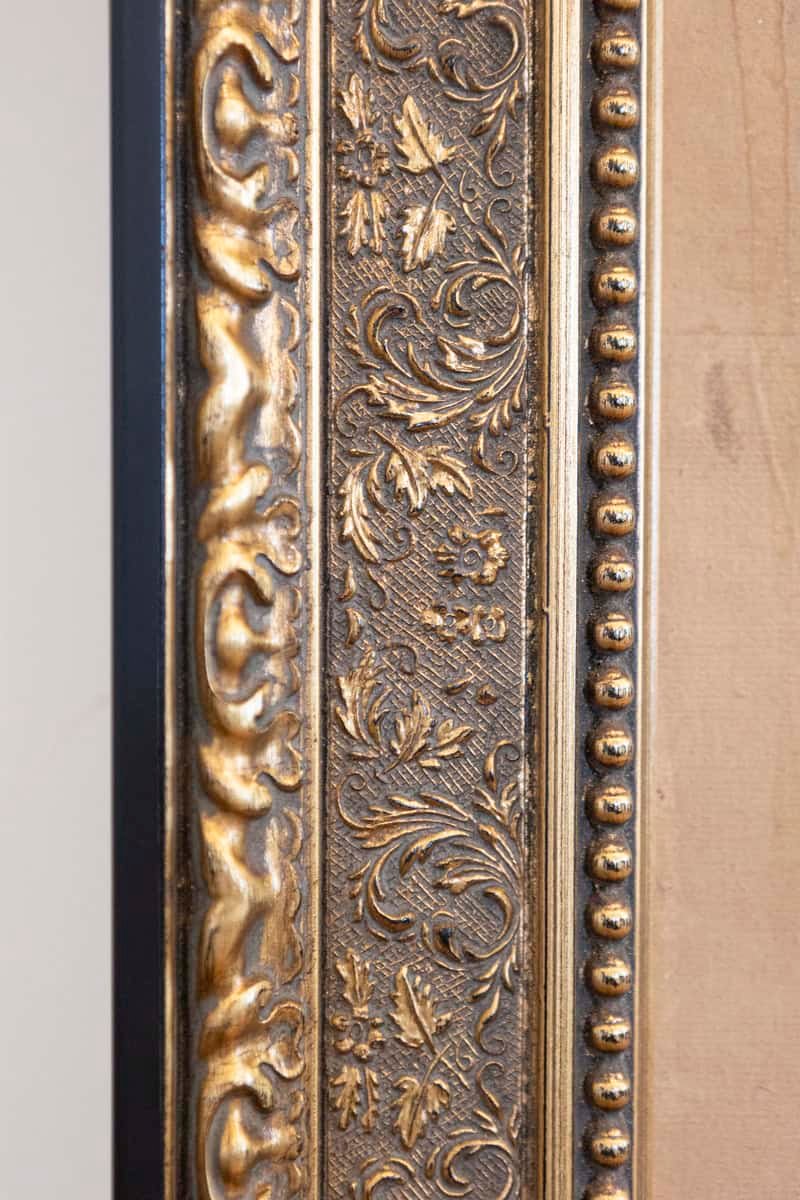 French Directoire Period Floral Painted Panel in Gilded Frame, circa 1790 - JAA