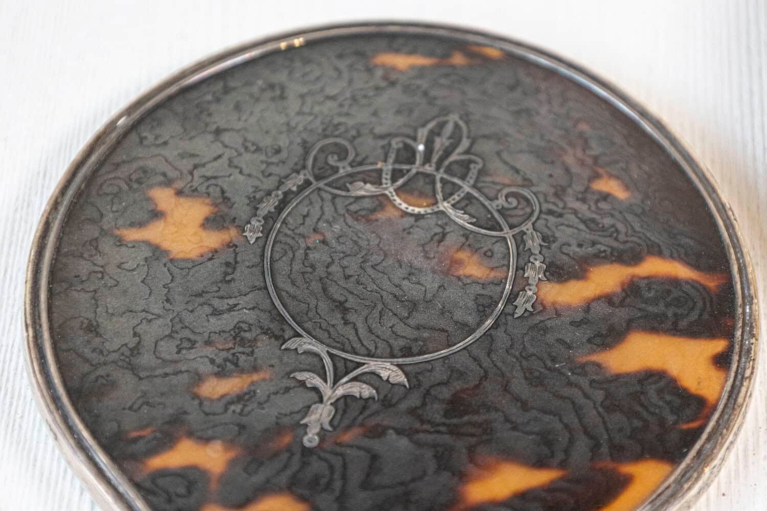 ON HOLD - English Edwardian 1900s Silver Dressing Table Mirror, Hair and Clothes Brushes - JAA