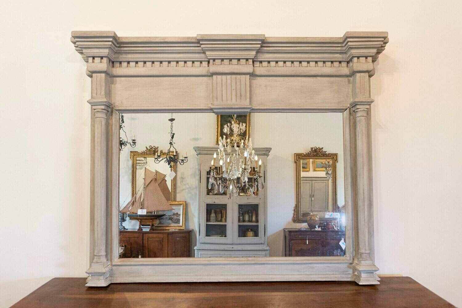 French 19th Century Neoclassical Style Architectural Element Made into a Mirror - JAA