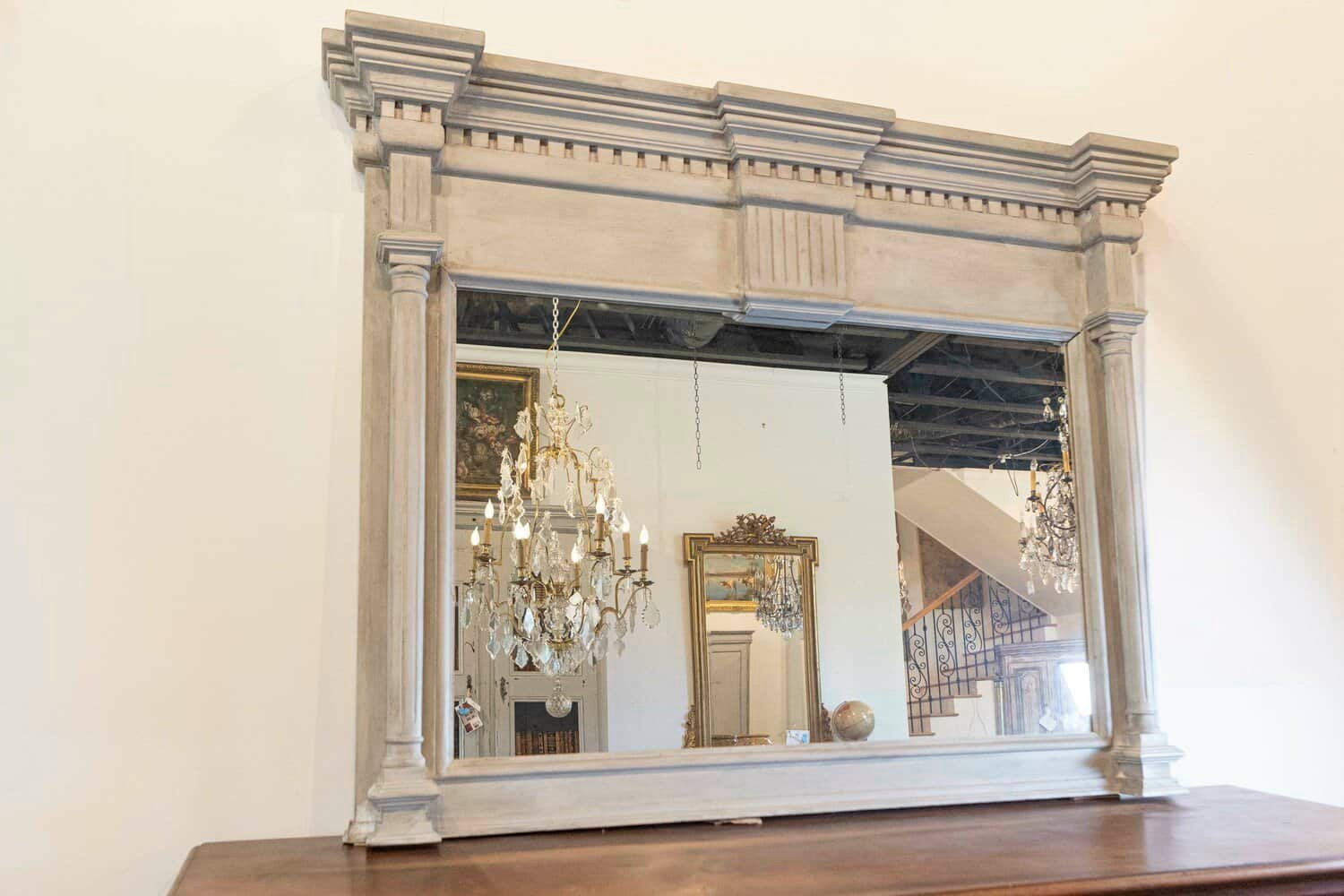 French 19th Century Neoclassical Style Architectural Element Made into a Mirror - JAA