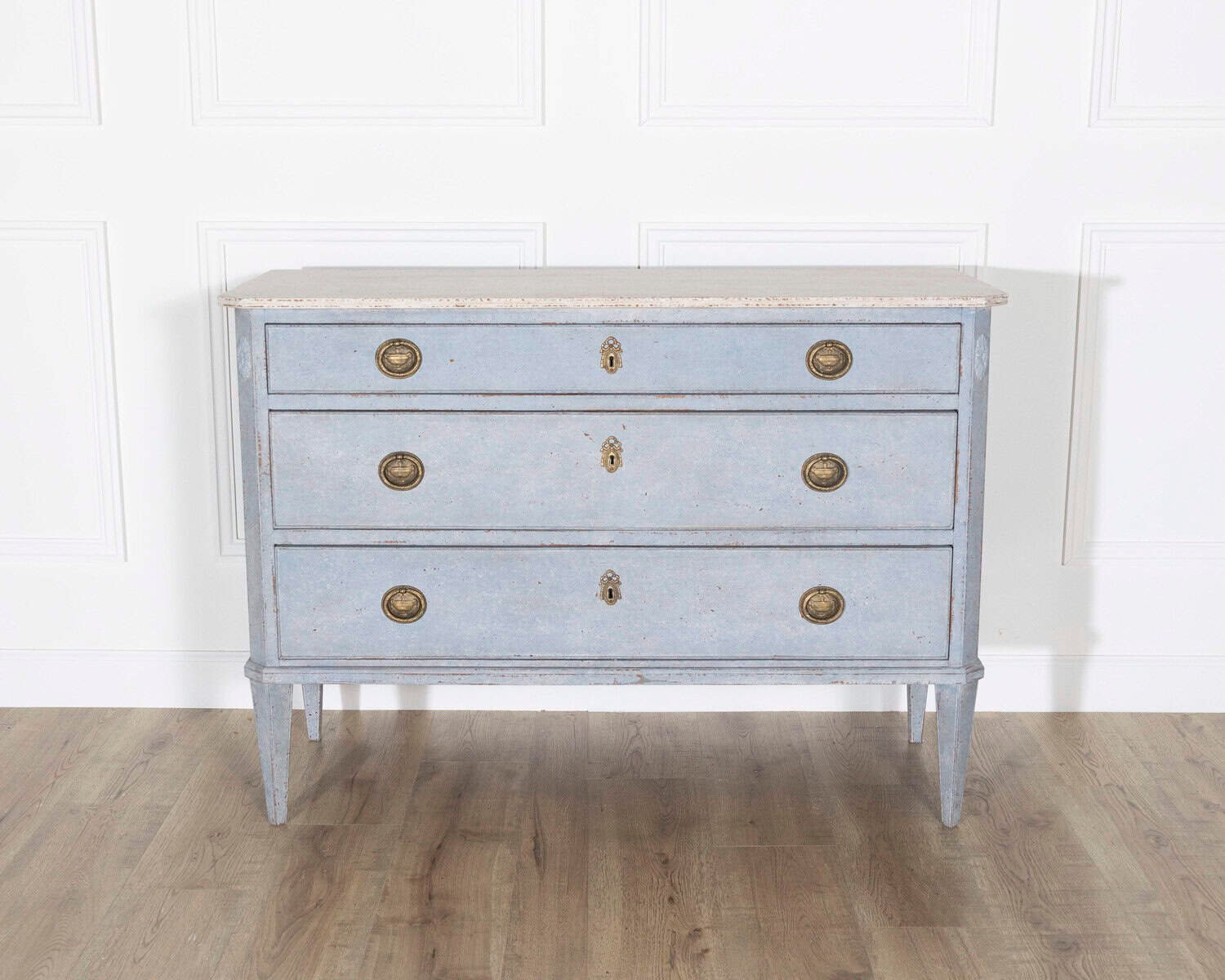 Swedish Gustavian Style Painted Chest of Drawers, Circa 1900 - JAA